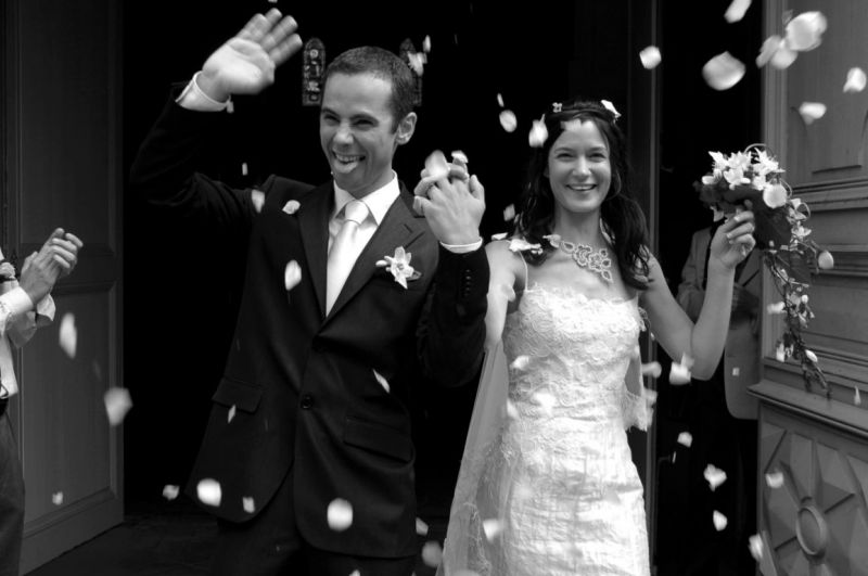 Tirage photos de mariage noir et blanc